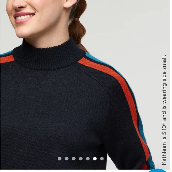 Cotopaxi Women's XL Libre Mock Sweater Carbon Black Grey Blue Merino Wool NWT - Picture 14 of 15